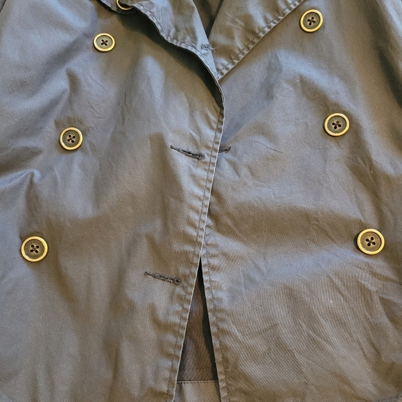 Old Navy Vintage Button Up Trench Coat Large Women's - Picture 12 of 16